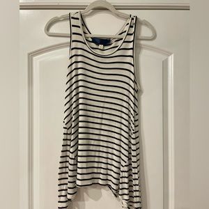 Striped cotton tunic tank